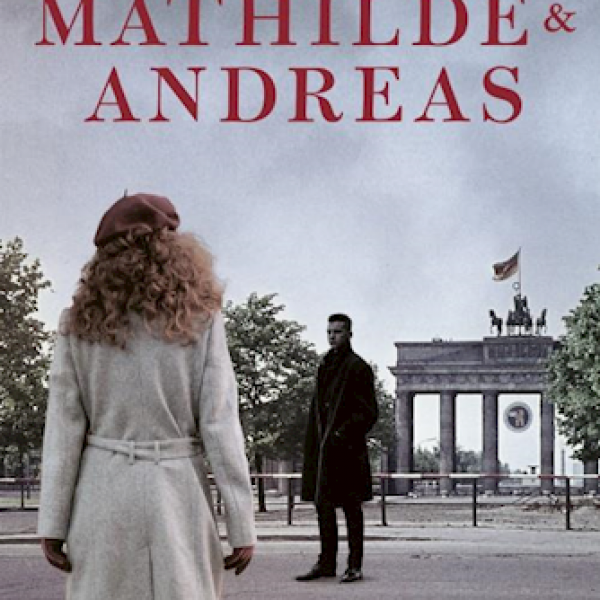 Bogforside af "Mathilde & Andreas" af Pernille Juhl. 